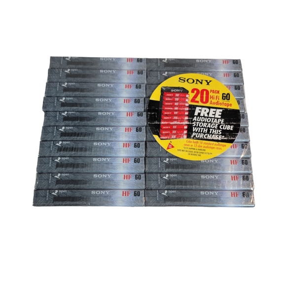 Sony High Fidelity Normal Bias Audio Cassete Blank Media 60 Min NIP 20 Pack - Picture 3 of 8